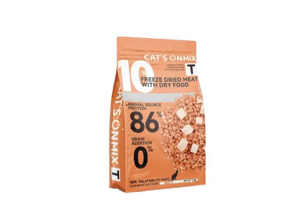Dry cat food with poultry liver and duck toppings – Cat’s On Mix T for immunity and coat care
